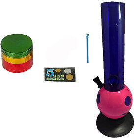 Farman Handicrafts 12 Inch 50 mm Acrylic Bong Double Layer Strong Bowl Pipe 50AB62 Pack of 1