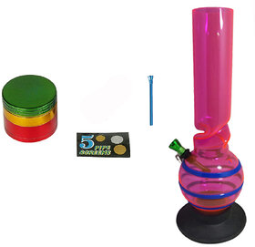 Farman Handicrafts 12 Inch 50 mm Acrylic Bong Double Layer Strong Bowl Pipe 50AB61 Pack of 1