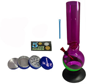 Farman Handicrafts 12 Inch 50 mm Acrylic Bong Double Layer Strong Bowl Pipe 50AB60 Pack of 1