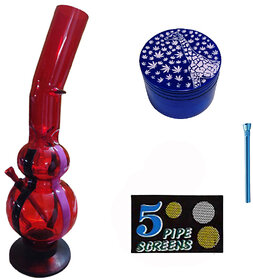 Farman Handicrafts 16 Inch Acrylic Design Bong Double Layer Strong Bong Pipe Pack of 1