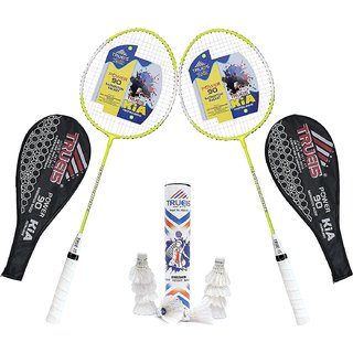 Scorpion KIA Badminton Racquet Kit Including 2 PC KIA Racquet with 10 PC KIA Shuttlecock