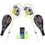 Scorpion 2PC KIA Badminton Racquet Black Cover with 3PC Ultra Shuttlecock