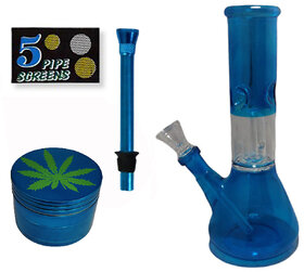 Farman Handicrafts 8 Inch Transparent Bong Water Smoking Pipe Pack of 1