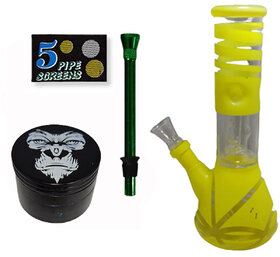 Farman Handicrafts 8 Inch Glass Percolator Bong Smoking Water Pipe Pack of 1