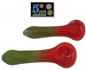 Farman Handicrafts 5 Inch Rasta Smoking Glass Pipe Pack of 1
