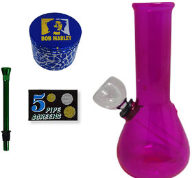 Farman Handicrafts 5 Inch Mini Glass Rolling Pipe Portable Hookah Smoking Pipe (Pack of 1)