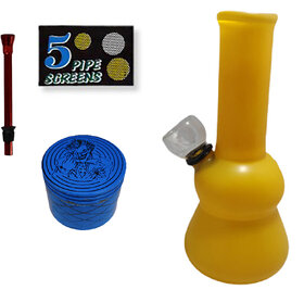 Farman Handicrafts 5 Inch Glass Smoking Water Bong (Pack of 1)