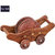 Handcrafted Wooden Trolly Coasters with 6 Coasters and Coaster Holder (Rosewood)