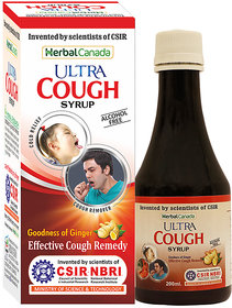 Herbal Canada Ultra Cough Syrup  Developved by CSIR (200 ml)