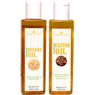 Park Daniel Sesame Oil & Castor oil - 2 bottles 200 ml(400 ml)