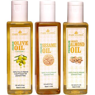 Park Daniel Sesame, Olive, Sweet Almond Oil- 3 bottles(300 ml)