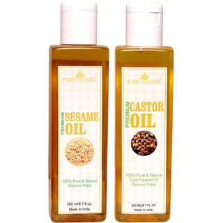 Park Daniel Sesame Oil & Castor oil- 2 bottles  200 ml(400 ml)