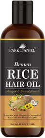 Park Daniel Premium  Brown Rice Hair Oil Enriched With Vitamin E - For Strength and Hair Growth (60 ml)