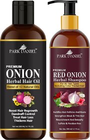 Park Daniel Red Onion Shampoo & Onion Herbal Oil-(400 ml)