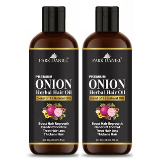 Park Daniel Onion Herbal Hair Oil- 2 bottle 60 ml(120 ml)