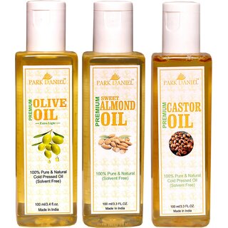 Park Daniel Olive Oil & Almond oil & Castor Oil-(300 ml)