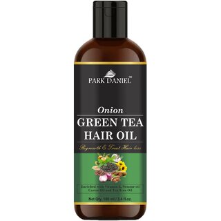 Park Daniel Premium  Onion Green Tea Hair Oil Enriched With Vitamin E -For Hair Fall Control (100 ml)