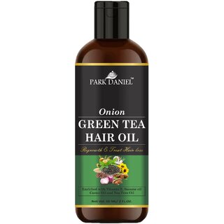 Park Daniel Premium  Onion Green Tea Hair Oil Enriched With Vitamin E - For Hair Fall Control (60 ml)