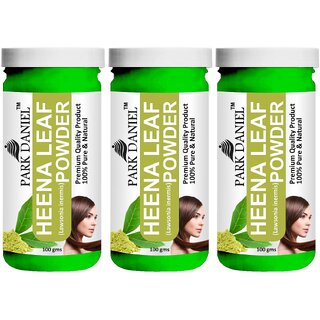 Park Daniel Premium Heena Powder- For Hair Color  - Pack of 3, 300gm (3*100gml)