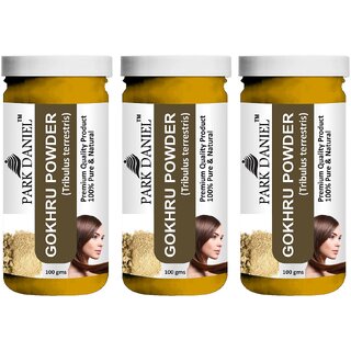 Park Daniel Premium Gokhru Powder - Pack of 3, 300gm (3*100gml)