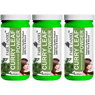 Park Daniel Premium Curry Leafs Powder- For Hair Care - Pack of 3, 300gm (3*100gml)