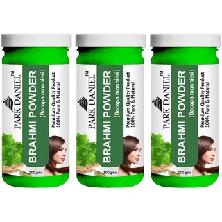 Park Daniel Premium Brahmi Powder- For Hair Growth and Thicken - Pack of 3, 300gm (3*100gml)