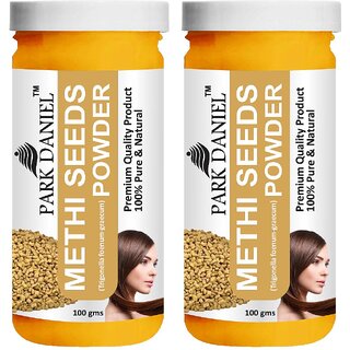Park Daniel Premium Fenugreek (Methi) Powder - Pack of 2, 200gm (2*100gml)