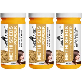 Park Daniel Premium Fenugreek (Methi) Powder - Pack of 3, 300gm (3*100gml)