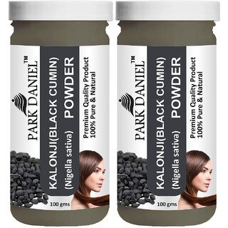 Park Daniel Premium Kalonji(Black Cumin)Powder - Pack of 2, 200gm (2*100gml)
