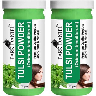 Park Daniel Premium Tulsi Powder - Great For Hair, Skin, Face  - Pack of 2, 200gm (2*100gml)