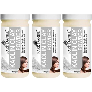 Park Daniel Premium Kaolin Clay Powder  - For Face Pack And Hair Mask - Pack of 3, 200gm (3*100gml)