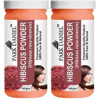 Park Daniel Premium Hibiscus Powder  - For Face Pack & Hair Growth - Pack of 2, 200gm (2*100gml)