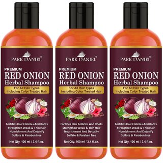 Park Daniel RED ONION OIL Herbal Shampoo -3bottle(300 ml)