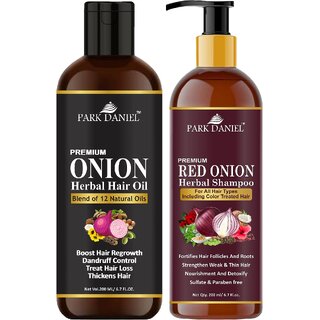 Park Daniel Red Onion Shampoo & Onion Herbal Oil-(400 ml)