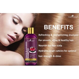 Park Daniel 100% Natural Onion Blackseed Shampoo -For Great Shine and Luster Hair Combo Pack 3 Bottle of 100 ml(300 ml)