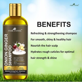 Park Daniel 100% Natural Onion Ginger Shampoo-For Hair Nourishment and Moisturizing (100 ml)