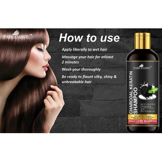 Park Daniel 100% Natural Charcoal Keratin Shampoo - An Daily Care Shampoo(100 ml)