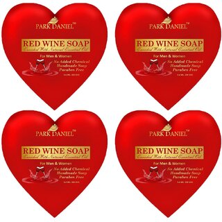 Park Daniel Red Wine Bathing Soap Bar-4 Soap 100 gms(400 gms)