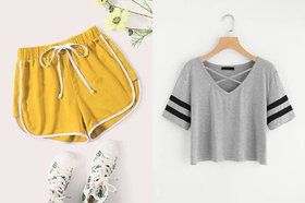 Vivient Mustrud Short And Grey Cross Neck Combo