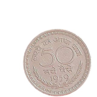 FIFTY NAYE PAISE 1957 BOMBAY MINT