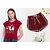 Vivient Women Maroon Nope Printed Top And Maroon Shorts Combo
