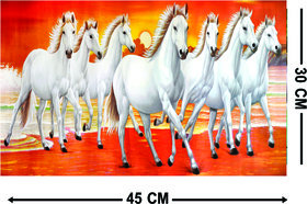 Vastu Seven Horse Running Sticker (Size  45 X 30 Cm.)