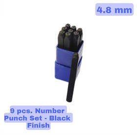 Number Punch Set 3/16 - (4.8 mm) Hardened Steel/Metal Die Jewelers with Case