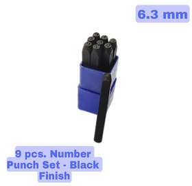 Number Punch Set 1/4 - (6.3 mm) Hardened Steel/Metal Die Jewelers with Case
