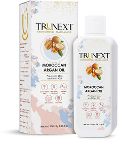 Trunext  MOROCCAN ARGAN OIL FOR HAIR GROWTH, FACE  NAILS, 100 PURE  NATURAL,ARGAN OIL 200ml
