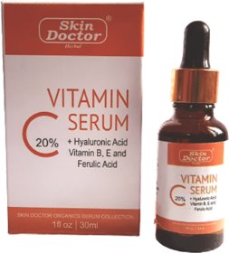 SKIN DOCTOR HERBAL VITAMIN C SERUM + HYALURONIC ACID VITAMIN B, E AND FERULIC ACID 30ML  (30 ml)