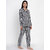 9 Impression Women Cotton Checked Night Suit (Black  White Small)