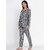 9 Impression Women Cotton Checked Night Suit (Black  White Small)