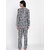 9 Impression Women Cotton Checked Night Suit (Black  White Small)