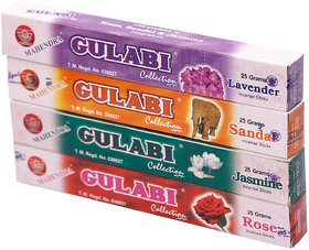 Mahendra Gulabi Incense Sticks 18 Box Combo (Rose/Jasmine/Sandal/Lavender)
